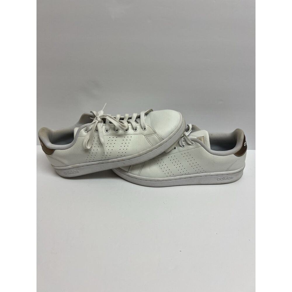 Adidas Shoes Women's Size 9.5 Advantage Sneaker White Gold Leather